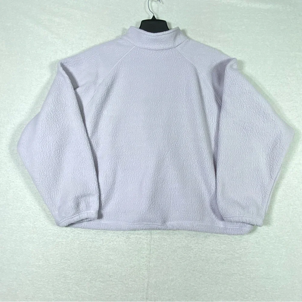 Columbia Jasper Ridge Pebbled Fleece Women's 3X Purple Half Snap Pullover NWT